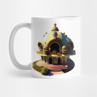 Parnassus Round Futuristic Art Nouveau Palace House Mug